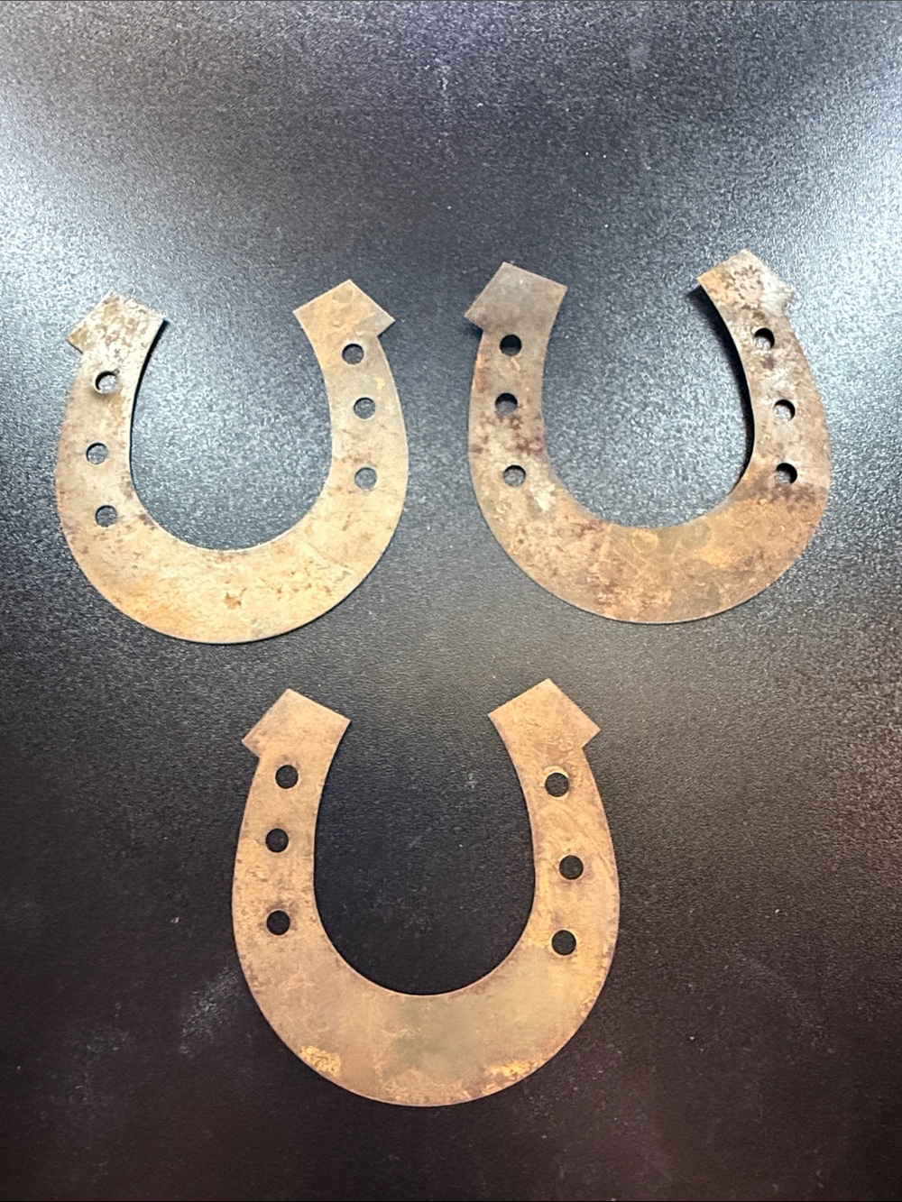 Set of 3 Horseshoe Tin Cut Outs